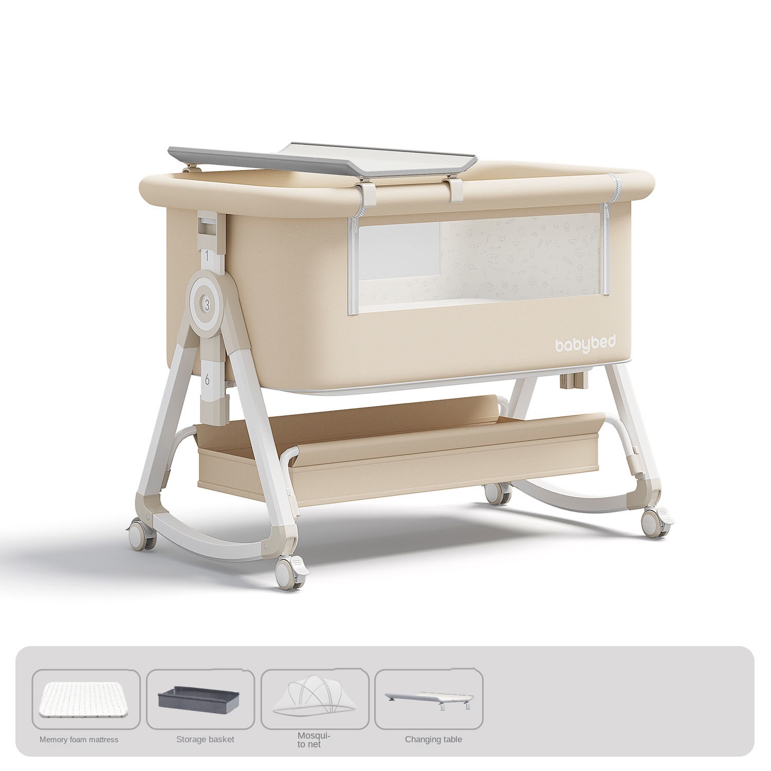 Baby Nursery Trolley - Tempat Tidur Bayi, Portabel dan Dapat