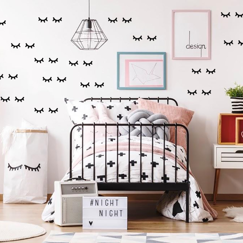 Baby Nursery Decor Girl - Dekorasi Kamar Anak Bulu Mata Stiker