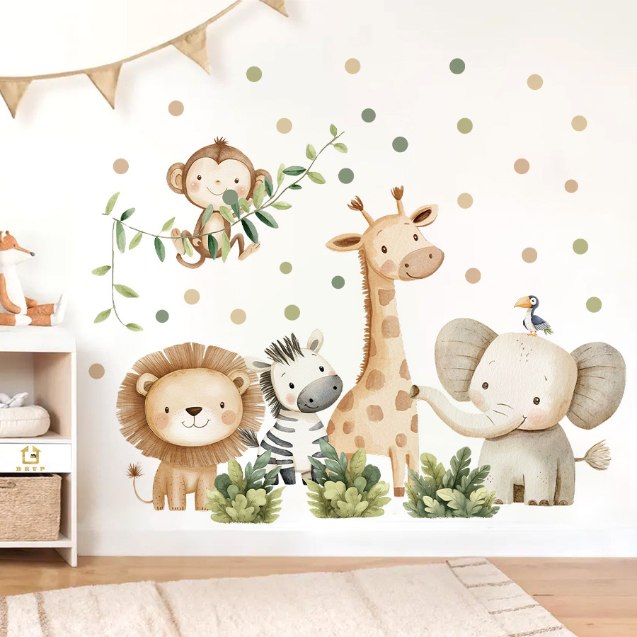 Stiker Dinding Hewan Hutan Boh - Baby Nursery Decor Girl ulasan dan harga