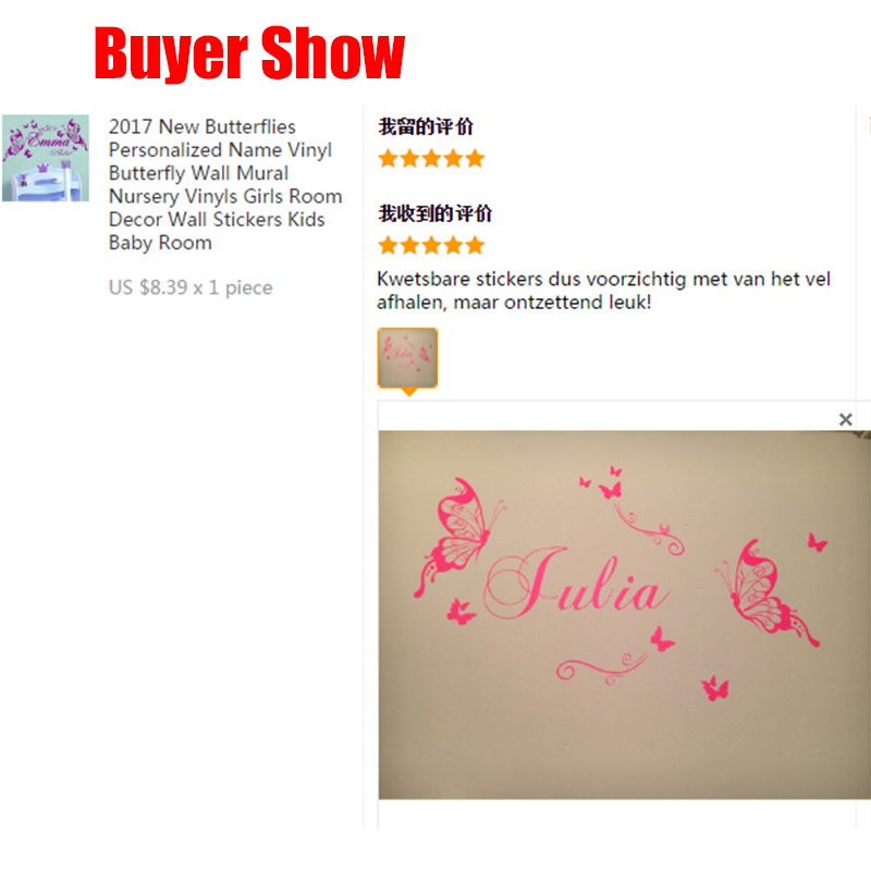 Kupu-kupu Baru Nama Pribadi Vi - Baby Nursery Decor Girl ulasan dan harga